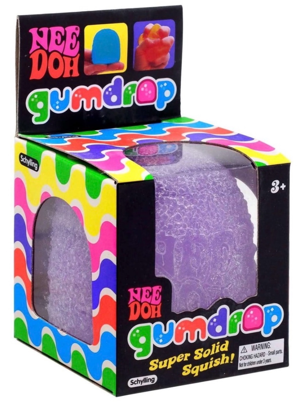 NeeDoh Gumdrop Super Solid Squish! Purple Sensory Toy